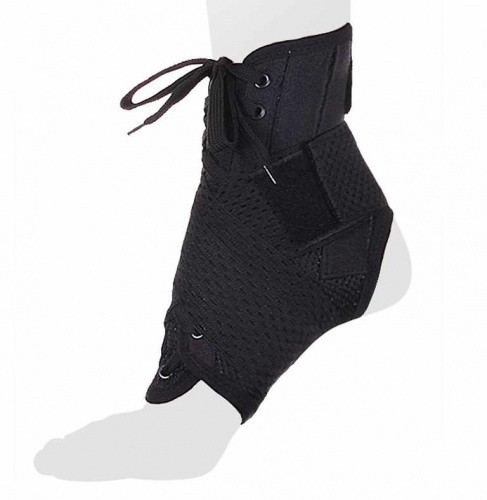 Бандаж на голеностопный сустав со шнуровкой AS-ST/M, черный