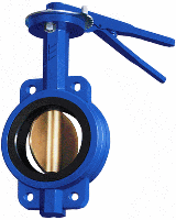 Затворы поворотные дисковые межфланцевые ручные «бабочка» DX71-10 ДУ 65 (Ру-16)