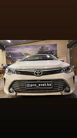 Установка светодиодных линз на Toyota Camry 55 1