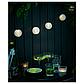 IKEA: Гирлянда, 24 светодиода, для сада на солнечной батарее/шар белый Solarvet Соларвет 204.214.10, фото 4