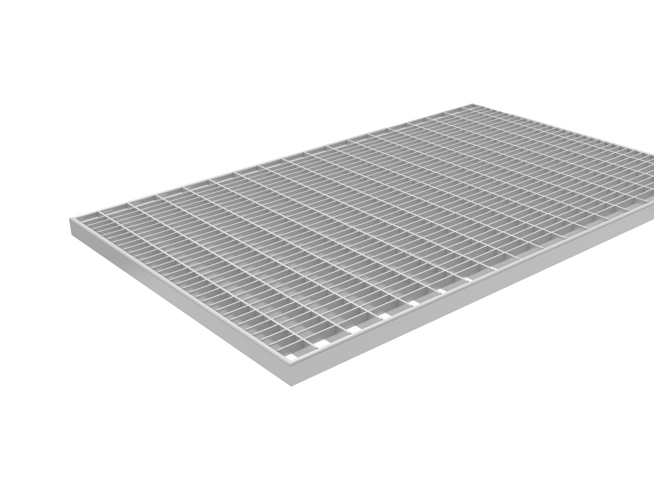 Решетка Gidrolica Step Pro 390х590мм - стальная ячеистая оцинкованная - прессованный настил Гидролика, фото 1