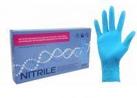 Перчатки нитриловые неопудренные текстурированные голубые, размер L (50 пар/уп.), mediOk