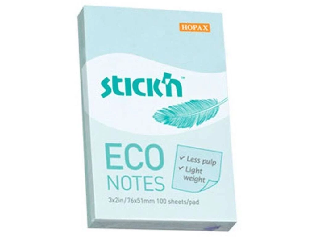 Клейкие листки STICK`N 51 х 76 мм  голубые, 100 листов