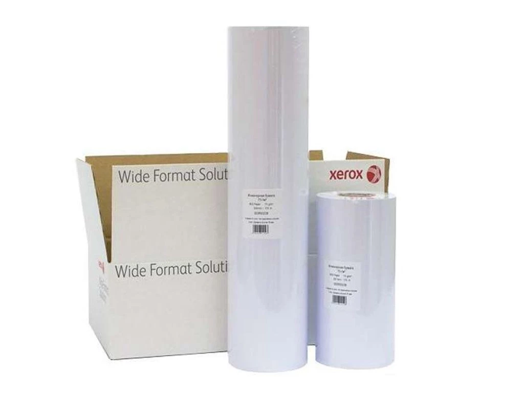 Бумага для плоттера XEROX "InkJet Roll" (610 мм х 50 м) 75 г/м2, втулка 50,8 мм