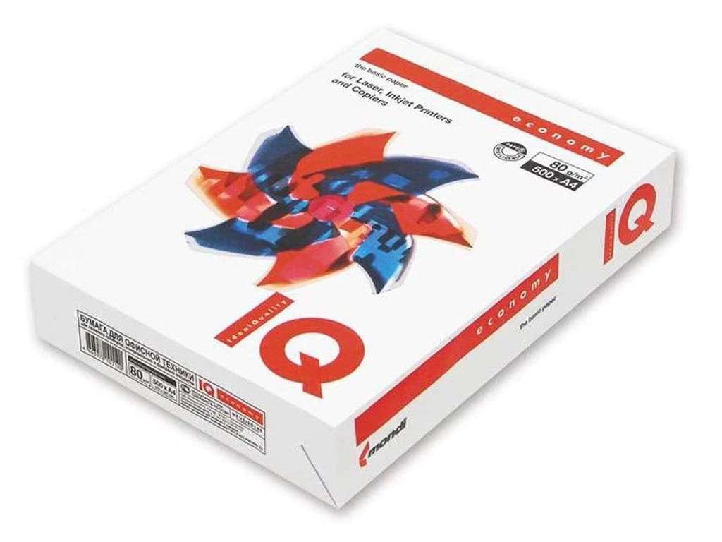 Бумага офисная IQ Economy, А4, 80 г/м2, 500 л