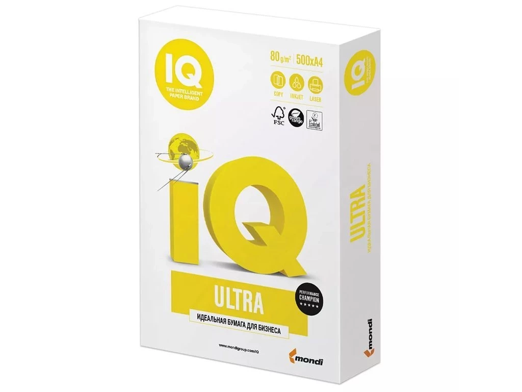 Бумага офисная IQ Ultra, А4, 80 г/м2, 500 л.