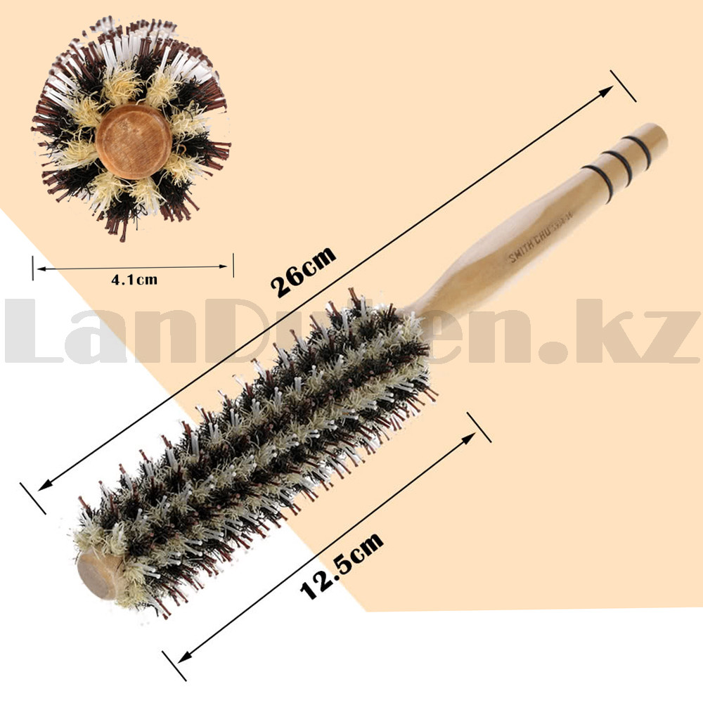 Расческа Брашинг круглая для волос Toni&guy комбинированная щетина диаметром 4.1 см деревянная ручка 14S - фото 2 - id-p96590949