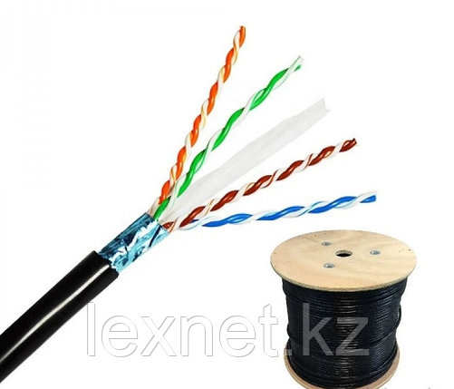 Кабель сетевой OK-WIRE-FTP-Cat.6-4х2х0,574 Внеш. 305м/упак., фото 2