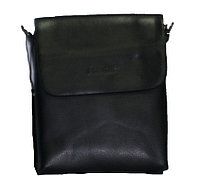Мужская, сумка планшет, из экокожи, Cantlor 0163-2 Brown, легкая, добная, черная
