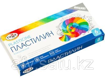 Пластилин Гамма Классический 281030 6 цветов + стек