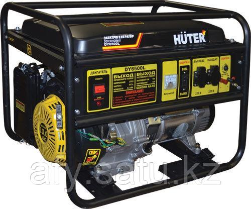 Бензиновый генератор HUTER DY8000L 64/1/33 (6.5 кВт, 220 В, ручной старт, бак 25 л)
