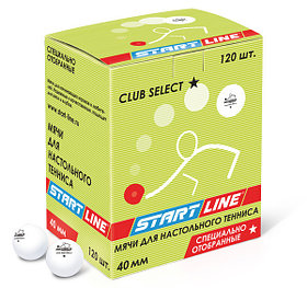 Шарики для настольного тенниса Club Select 1 120 мячей в упаковке, белые