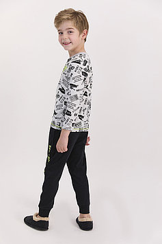 Пижама мальчиковая подростк* 9-10  / 134-140 см,  Светло-серый