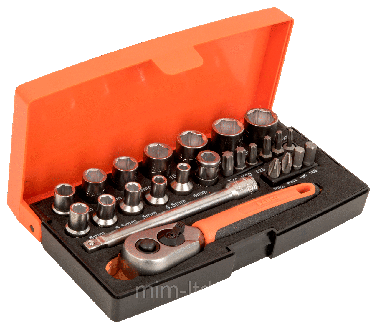 1/4" Набор торцевых головок, пластиковый кейс. 25 предметов SL25, фото 1