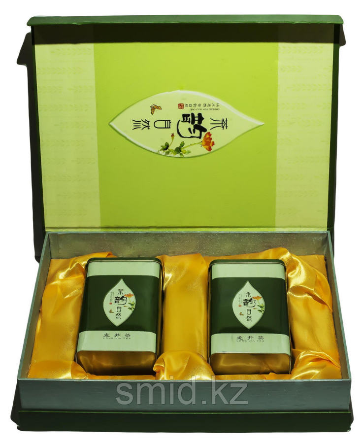Чай зелёный Лонг Джин, подарочный набор, 150 г - фото 1 - id-p96638317