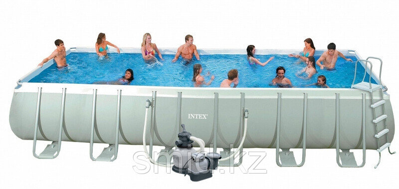Каркасный бассейн Intex 28362,26364, Ultra Frame Rectangular Pool, размер 732x366x132 см - фото 1 - id-p96639656