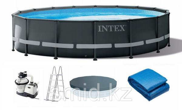 Круглый каркасный бассейн, Ultra XTR Frame Pool, Intex 26326NP, 26326, размер 488х122 см - фото 3 - id-p96639705