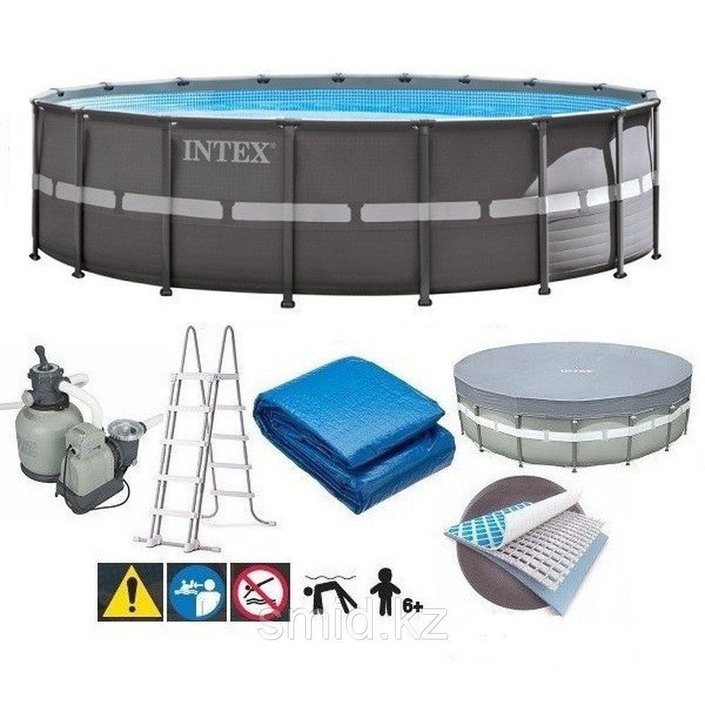 Круглый каркасный бассейн, Ultra XTR Frame, Intex 26334, размер 610х122 см - фото 3 - id-p96639755