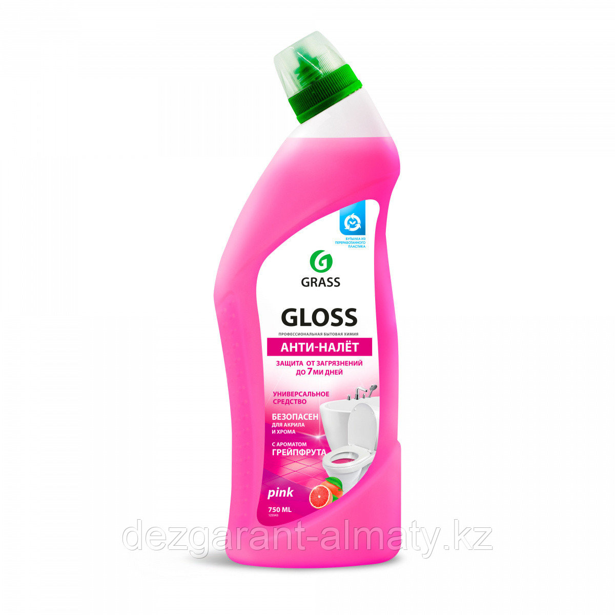 Gloss Pink чистящий гель для ванны и туалета Грейпфрут 750 мл - фото 1 - id-p96640722
