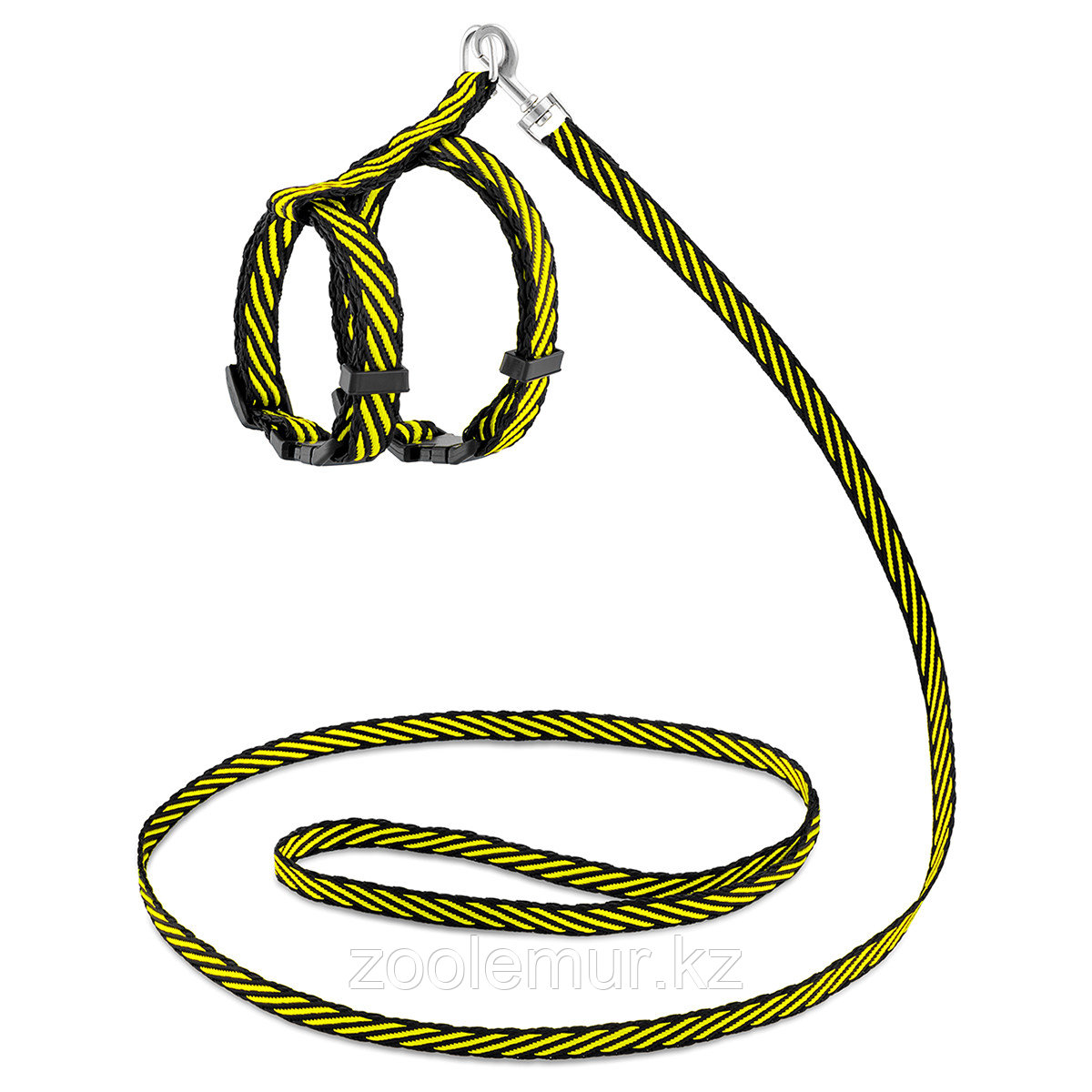 Комплект Saival Classiс «Стрейфен» для кошек повод 10мм*1,2м XS жёлтый