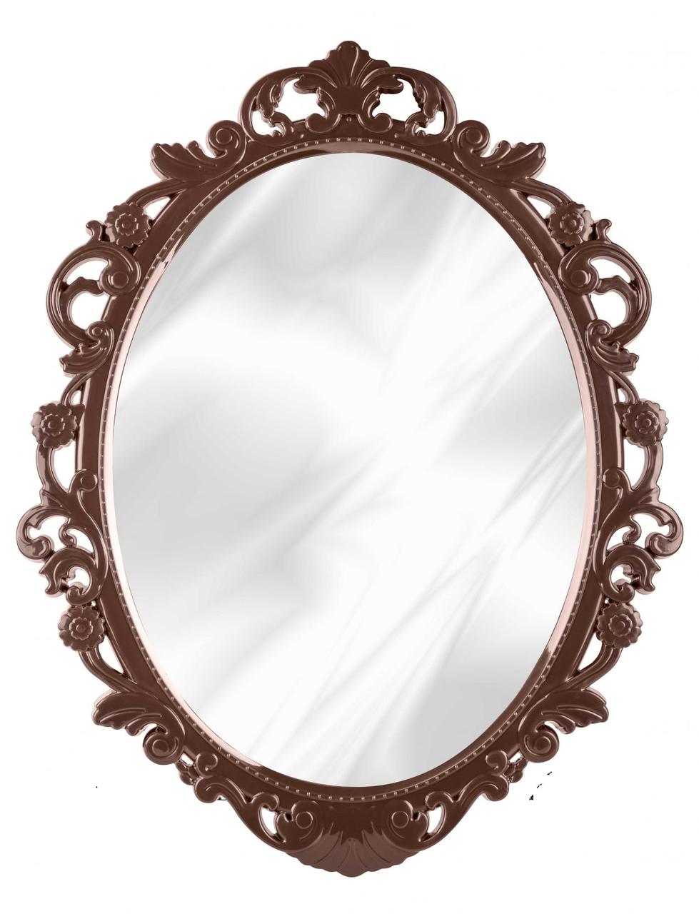 Зеркало "Ажур" (585х470мм), темно-коричневый (Альтернатива пласт, Россия)