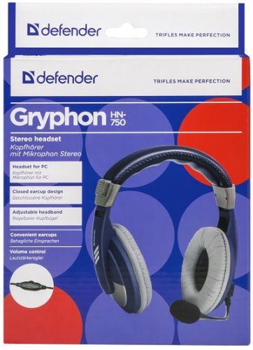 Гарнитура Defender Gryphon 750 синие - фото 2 - id-p96655731