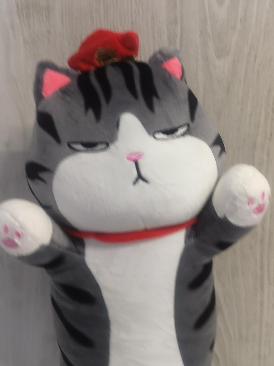 Мягкая игрушка подушка кот-батон 55 см/ Кот сосиска