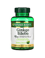 Nature's bounty Гинкго билоба, 30 мг, 200 капсул