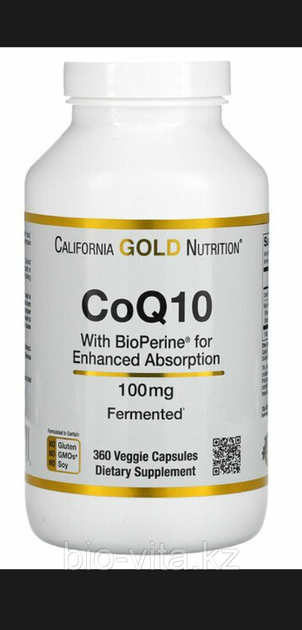 Коэнзим Coenzyme Co Q10, 100 мг, 360 капсул. California gold nutrition