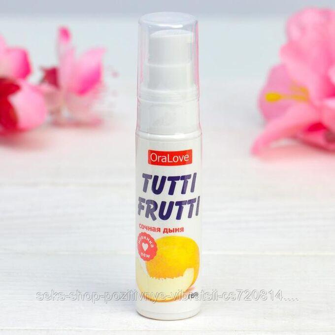 Съедобный Гель-лубрикант "Tutti Frutti" со вкусом Дыни. 30мл