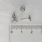 Женские серьги-пусеты из серебра с фианитами SOKOLOV 94020067 покрыто  родием, фото 3