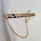 Стильный зажим для галстука из серебра с позолотой SOKOLOV 93090001 позолота, фото 2