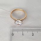 Кольцо из золочёного серебра с фианитами SOKOLOV 89010083 позолота коллекц. 0, фото 3