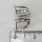 Серьги из серебра с фианитами DIAMANT ( SOKOLOV ) покрыто  родием 94-120-00785-1, фото 3