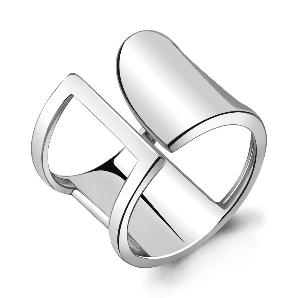Серебряное кольцо Aquamarine 54776.5 покрыто родием