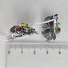 Серебряные серьги с фианитом Красная пресня 3382564-1 ,с английским замком, фото 3