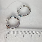 Серьги из серебра с топазами SOKOLOV 92022281 покрыто  родием замок-булавка, фото 3