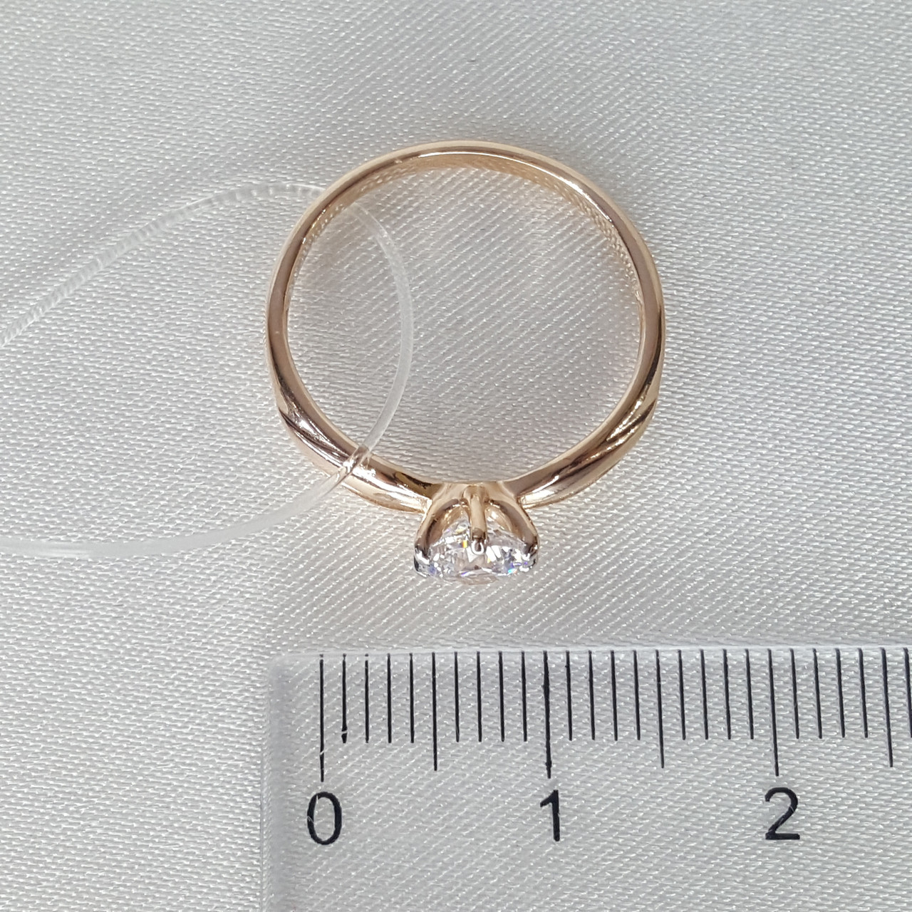 Кольцо из золочёного серебра с фианитом SOKOLOV 89010086 позолота - фото 3 - id-p50154958