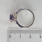 Кольцо из серебра с ситаллом и фианитами SOKOLOV 92011717 покрыто  родием, фото 3