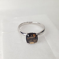 Кольцо из серебра с раухтопазом SOKOLOV 92011256 покрыто родием