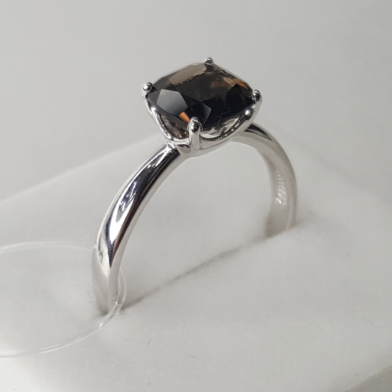 Кольцо из серебра с раухтопазом SOKOLOV 92011256 покрыто родием - фото 2 - id-p50155597