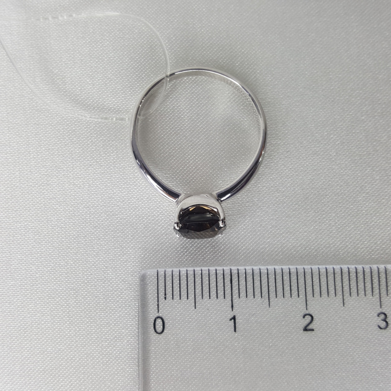 Кольцо из серебра с раухтопазом SOKOLOV 92011256 покрыто родием - фото 3 - id-p50155597