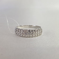 Кольцо из серебра с фианитами SOKOLOV 94010062 покрыто  родием