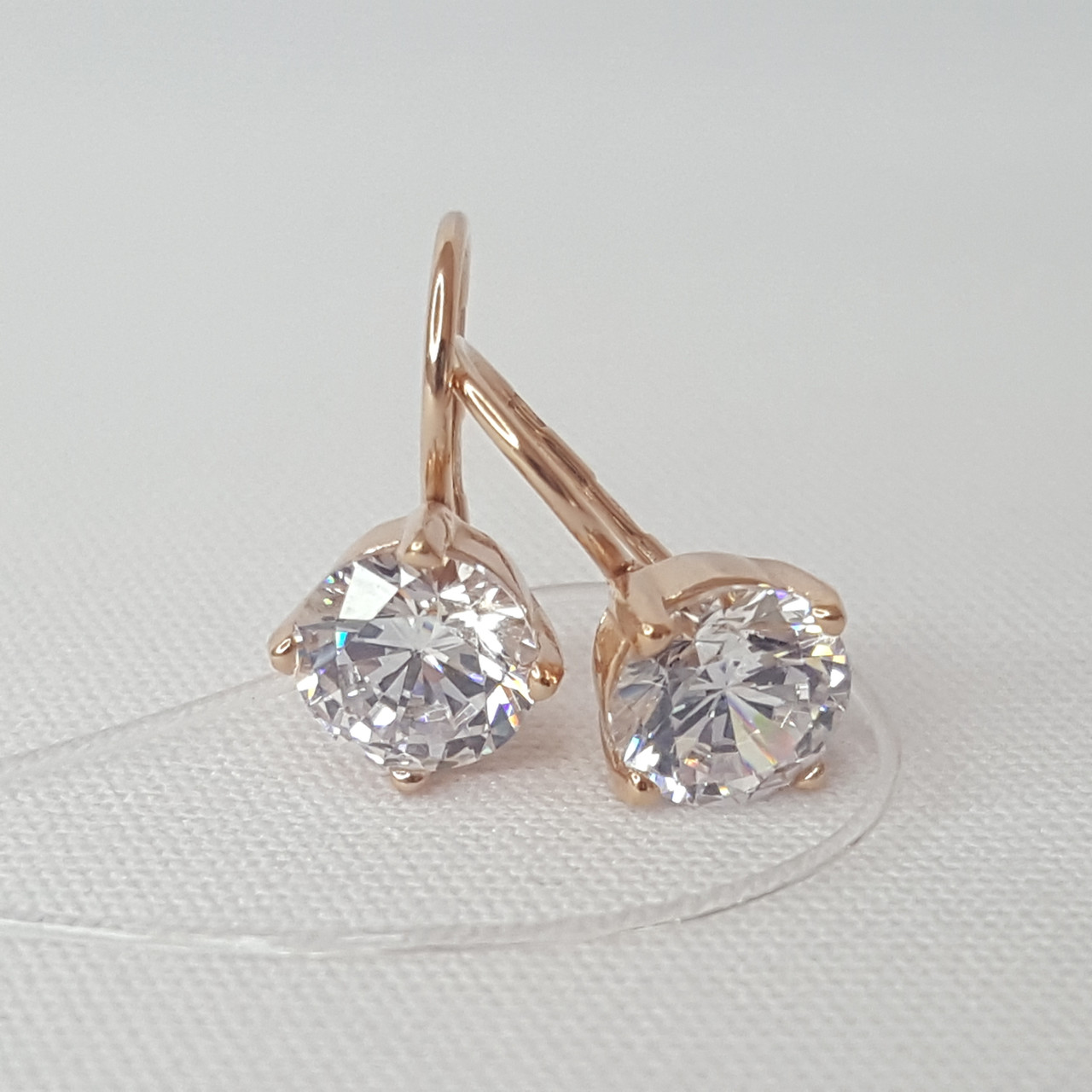 Серебряные детские серьги  Фианит Aquamarine 46071.6 серебро с позолотой коллекц. Happy, фото 1