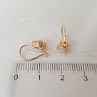 Серебряные детские серьги  Фианит Aquamarine 46071.6 серебро с позолотой коллекц. Happy, фото 4