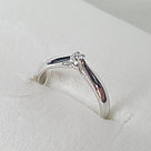 Помолвочное кольцо из серебра с бриллиантом SOKOLOV 87010002 покрыто  родием, фото 2