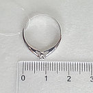 Помолвочное кольцо из серебра с бриллиантом SOKOLOV 87010002 покрыто  родием, фото 3
