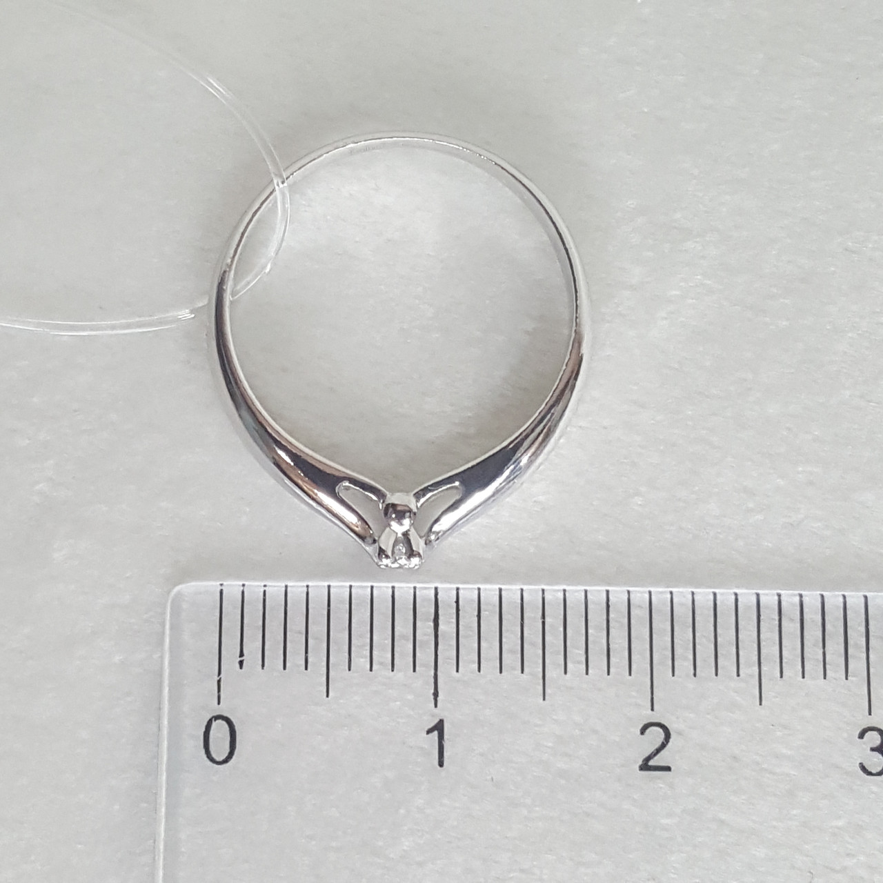 Помолвочное кольцо из серебра с бриллиантом SOKOLOV 87010002 покрыто родием - фото 3 - id-p51055863