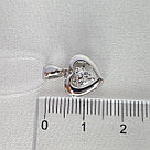 Подвеска из серебра с фианитом DIAMANT ( SOKOLOV ) покрыто  родием 94-130-01032-1, фото 5