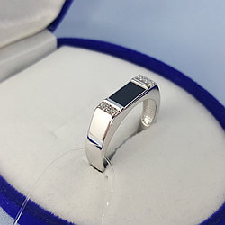 Кольцо из серебра с эмалью и фианитами Diamant 94-112-00757-1 покрыто  родием коллекц. Для него